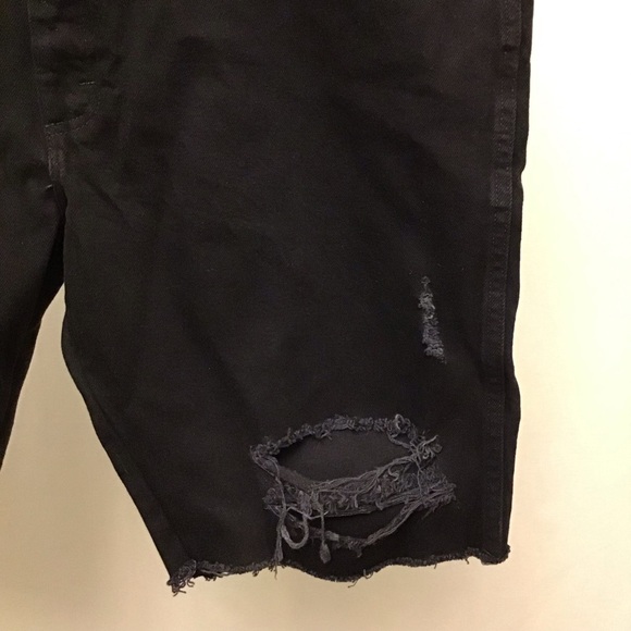 🚫SOLD🚫Enslaved 46 NWT Men’s Denim Shorts Black Distressed 100% Cotton New - Picture 3 of 6